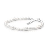 Bratara perle naturale albe si argint DiAmanti 234-115B-G